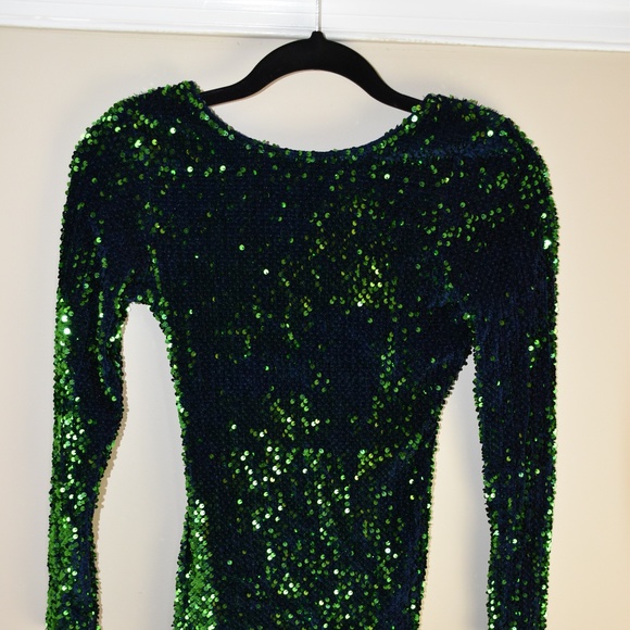 Green Sequin Dress - Picture 1 of 2